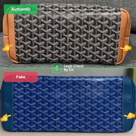 difference between real and fake goyard bag|authentic goyard bags.